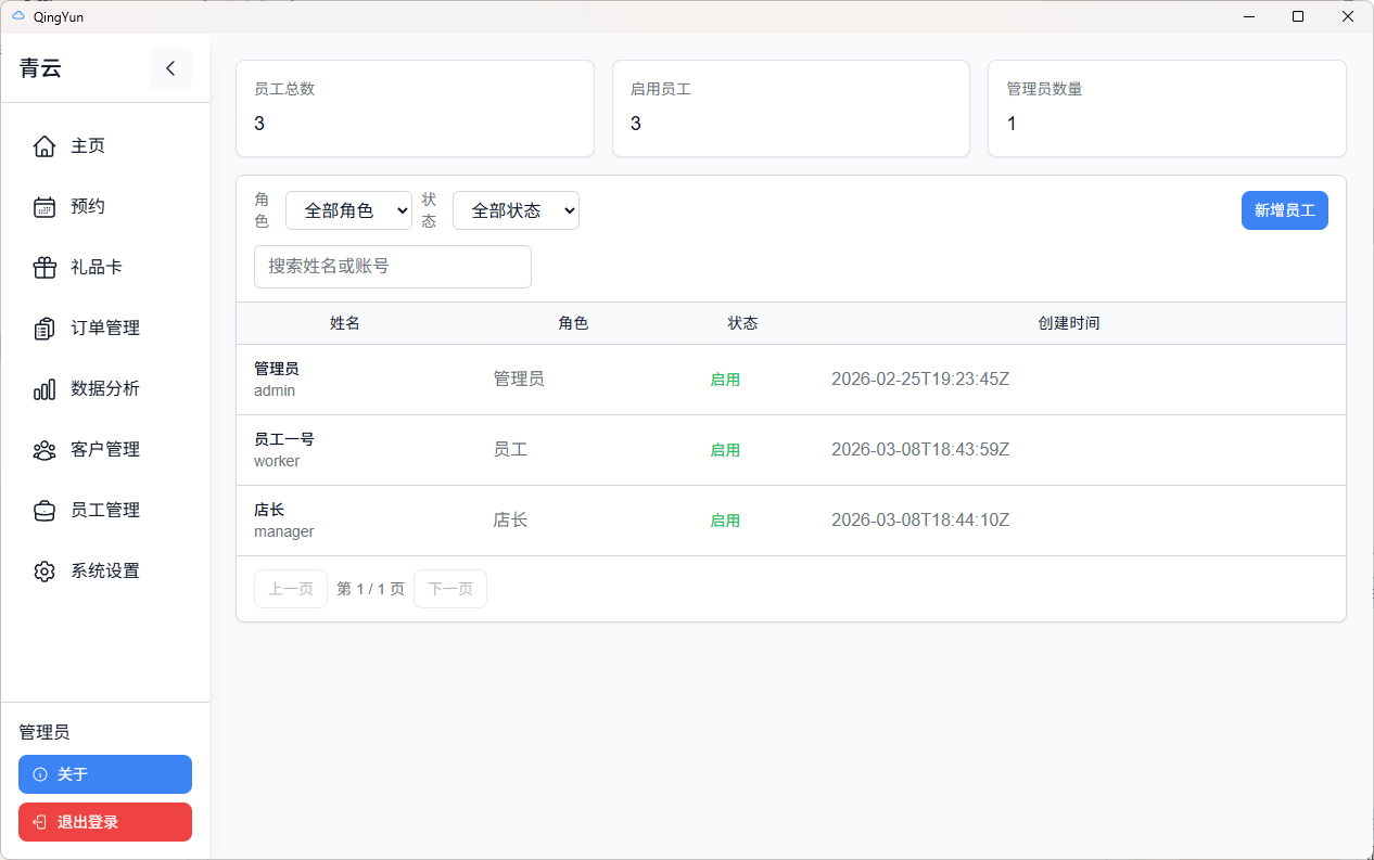员工管理总览